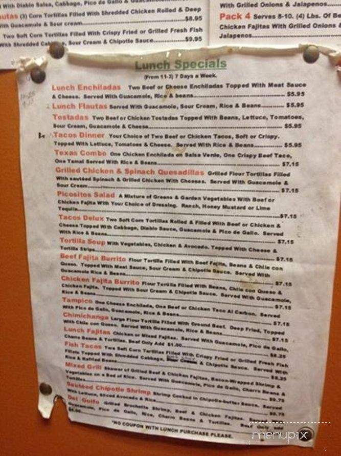 Picositos Mexican Restaurant menu 1