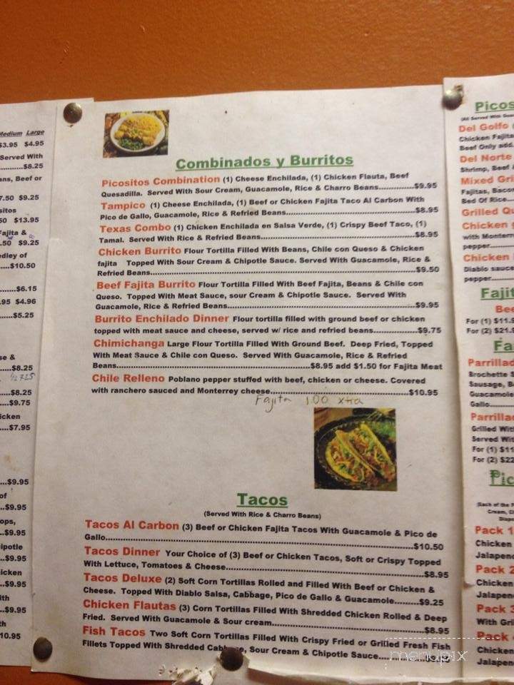 Picositos Mexican Restaurant menu 3